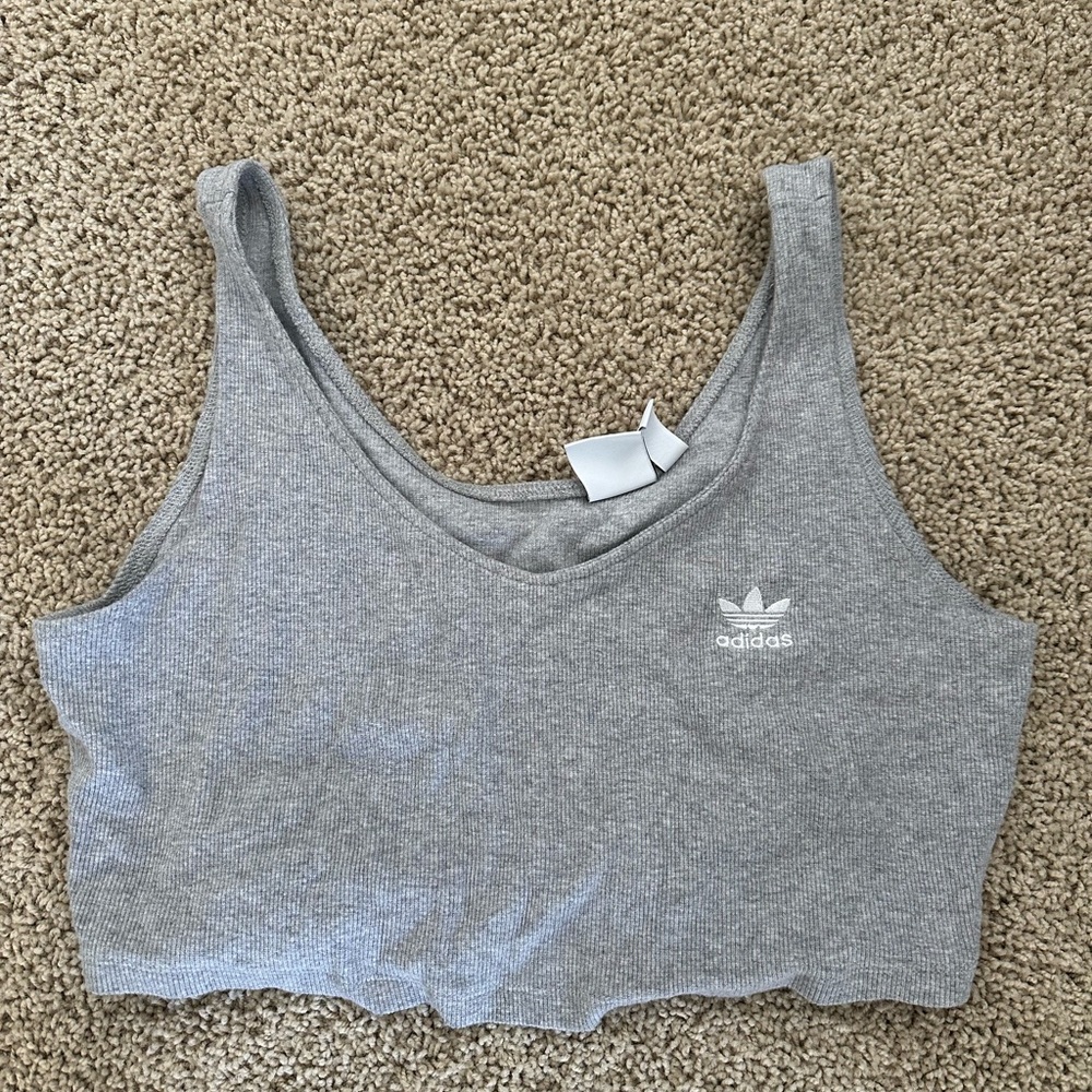 Adidas Women's Grey Crop Top